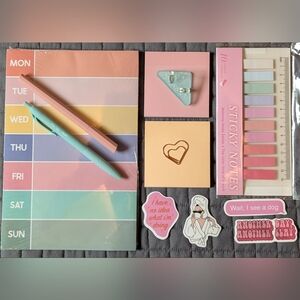 Pastel Weekly Planner Stationery Set with Planner Accessories
